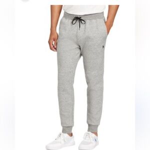 Polo Ralph Lauren Double Knit Joggers. Grey. Pockets. Elastic waist. Embroidered